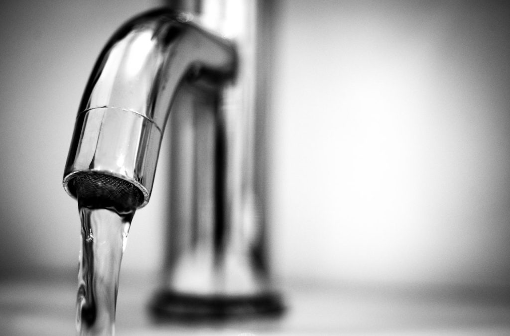 faucet with running water
